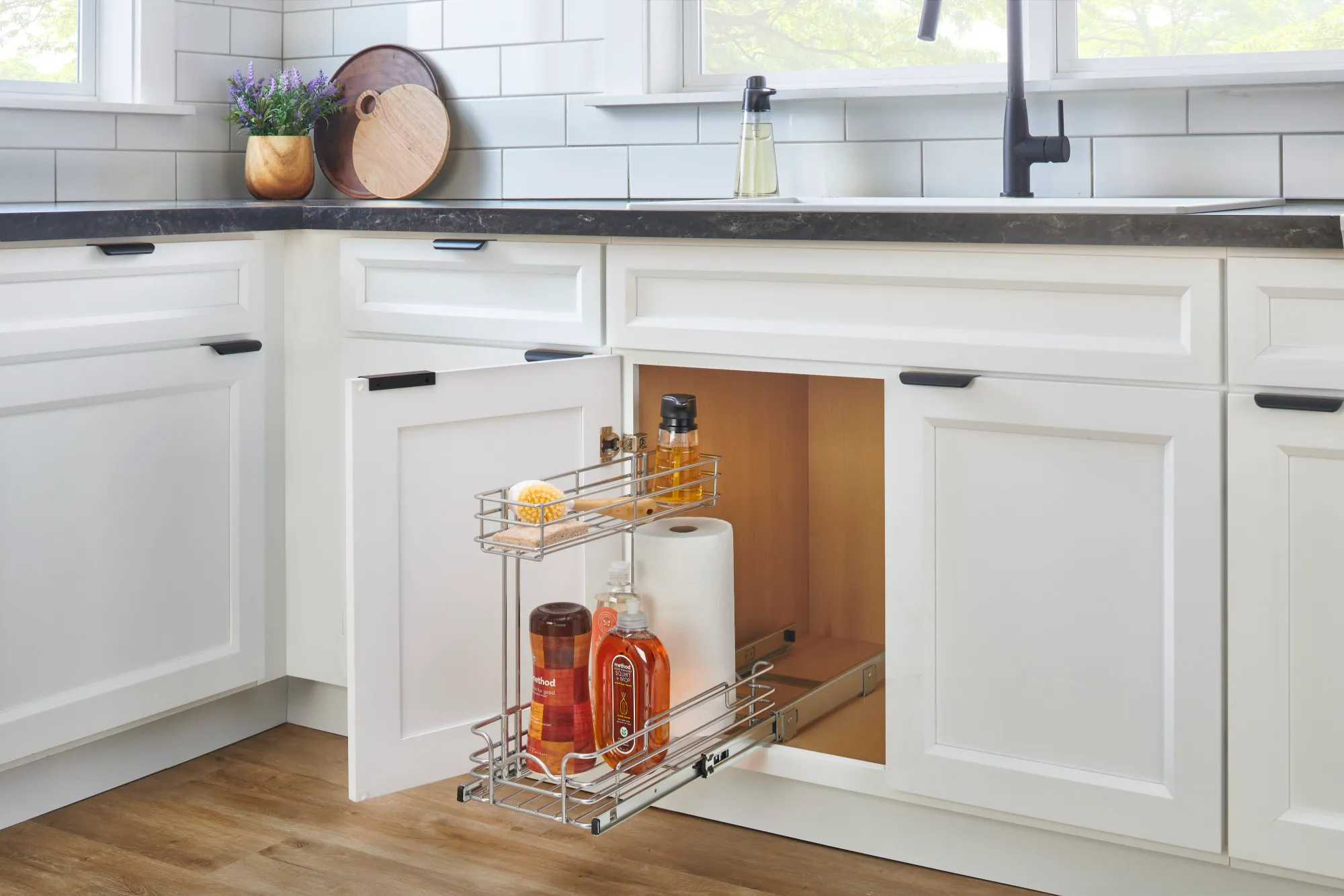 Undersink Steel Wire Pullout Organizer