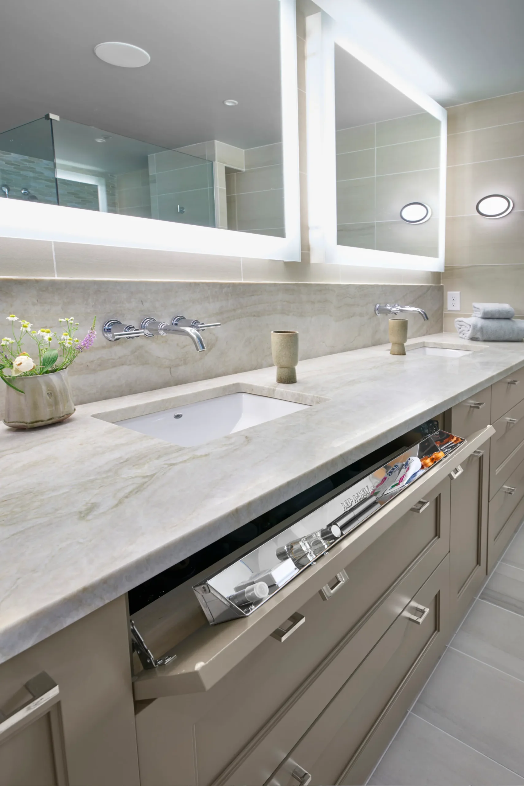 Stainless Steel Sink Front Tip-Out Trays