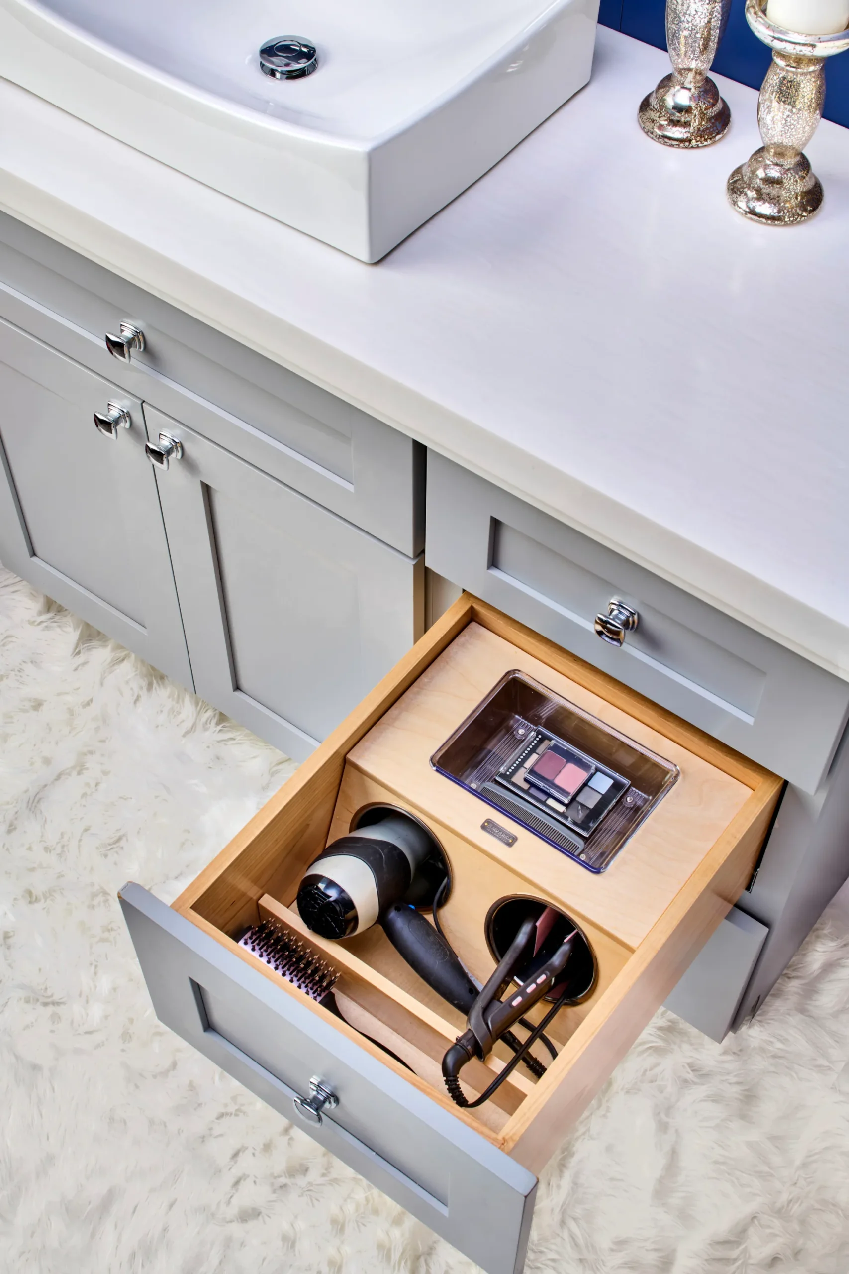 Drawer Insert w/ Stainless Steel Bins